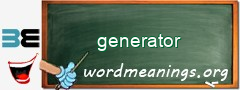 WordMeaning blackboard for generator